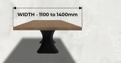 Boardroom table width